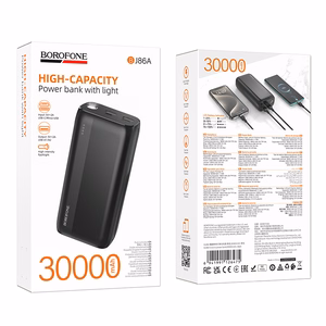 Borofone BJ86A Victoria išorinė baterija 30000mAh 2xUSB juoda
