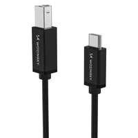 Wozinsky WKDDY1S USB-B - USB-C kabelis 1m - juodas