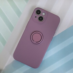 Dėklas telefonui su piršto laikikliu iPhone 15 Pro 6,1" šviesiai violetinės spalvos