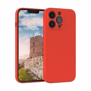 Telefono dėklas Liquid Silicone skirtas Xiaomi Redmi Note 13 5G / Redmi Note 14S raudonas