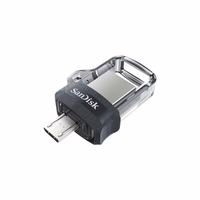 Sandisk Ultra Dual m3.0 USB atmintukas 64 GB USB Type-A / Micro-USB 3.2 Gen 1 (3.1 Gen 1) Juoda, Sidabras, Permatomas