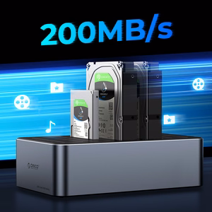 "Orico 6656C3-C" 5 lizdų prijungimo stotelė su neprisijungusio klonavimo funkcija 2,5"/3,5" SATA HDD/SSD - pilka