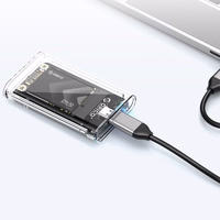 "Orico TC10-MS" MSATA USB-C 3.2 5 Gb/s disko kasetė - skaidri