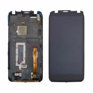 LCD дисплей для HTC One X с рамкой чёрный HQ
