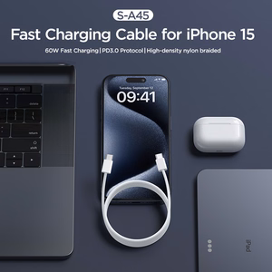 Joyroom S-A45 60W USB-C to USB-C 1.0m baltas kabelis