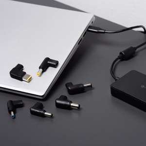 FORCELL F-ENERGY E856 universalus nešiojamojo kompiuterio įkroviklis 65W (6 adapteriai) juodas