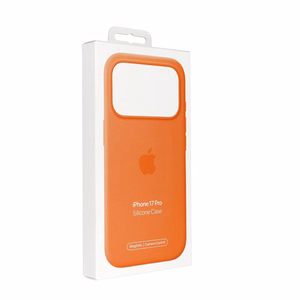 iPhone 17 Pro silikoninis dėklas su MagSafe – oranžinė