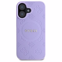 Guess Saffiano Peony Classic Logo Magnetinis dėklas iPhone 16 Plus - violetinis