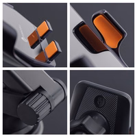 Forcell F-GRIP HS6 automobilinis laikiklis su belaidžiu įkrovikliu, tvirtinamas prie stiklo ir oro angos, juodas