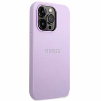 Guess Saffiano Strap Dėklas telefonui iPhone 14 Pro Max 6.7" - violetinis