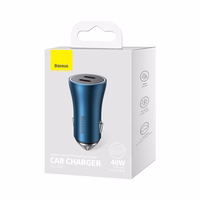 Įkroviklis automobilinis Baseus (CCJDZ-CC) (2xUSB-C 40W) mėlynas