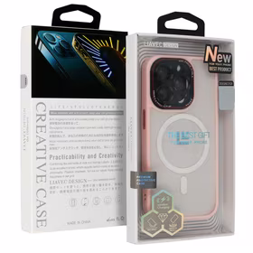 LK Magsafe dėklas telefonui Iphone 15 Plus šviesiai rožinis