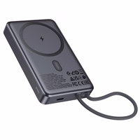 Išorinė baterija Power Bank Hoco Q44 20W Magnetic 10000mAh juoda