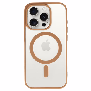 Akrilinis spalvotas magnetinis dėklas telefonui Iphone 16 Plus dykumos titano