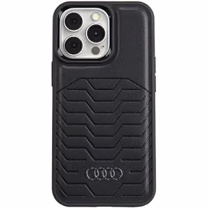 Audi sintetinės odos dėklas MagSafe iPhone 13 Pro Max - juodas