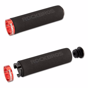 Rockbros BT1001BKRD kempininės dviračio vairo rankenos - juodos ir raudonos