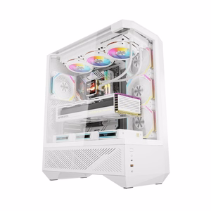 Darkflash DY460 kompiuterio korpusas (baltas) + 4 ARGB ventiliatoriai