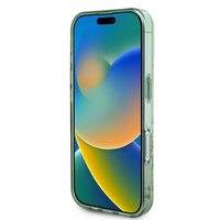 Guess IML Gėlės ir toniniai apskritimai Magnetinis dėklas telefonui iPhone 16 Plus - žalias