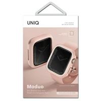 Uniq Moduo dėklas Apple Watch 4/5/6/7/8/SE/SE2 44/45mm - rožinė ir balta