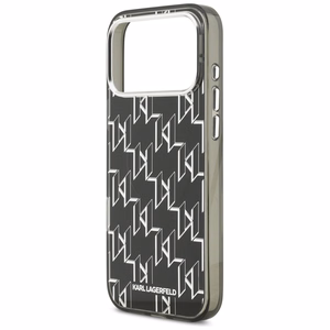 Karl Lagerfeld IML KL Monograma Magnetinis dėklas iPhone 17 Pro Max - juodas