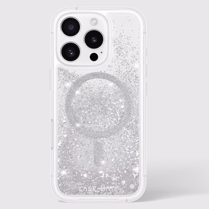 Case-Mate Waterfall MagSafe dėklas, skirtas iPhone 16 Pro, sidabro spalvos