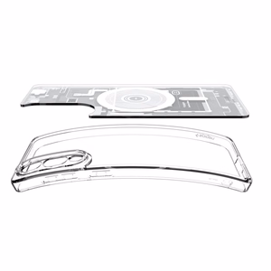 Spigen Ultra Hybrid Mag dėklas su MagSafe Samsung Galaxy S25 Edge su spauda - baltas