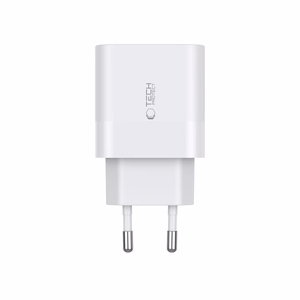 Tech-Protect C20W 2x USB-C PD 20W įkroviklis su USB-C / USB-C laidu - baltas