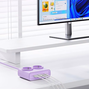 Orico PDC25 25W 6in1 maitinimo blokas 2x AC + 2x USB-A + 2x USB-C - violetinis