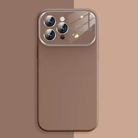 Minkštas silikoninis dėklas objektyvui Iphone 14 Pro ruda