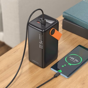 Išorinė baterija Power Bank Borofone BJ66B 22.5W+PD20W 60000mAh juoda