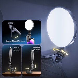 Blavec Selfie Ring lempa Aura Mini LED P-60 spaustukė (LPP60-KLB) juoda