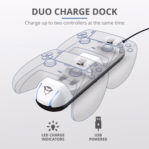 Trust GXT 250 Duo įkrovimo stotelė 2 PlayStation 5 valdikliams
