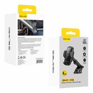 Blavec Car laikiklis BHC-03 15W with induction charging to windshield (BHC03-WIB) juodas