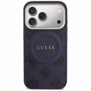 Guess Peony Hot Stamp MagSafe Dėklas for iPhone 17 Pro - mėlynas