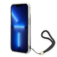 Guess GUOHCP14MH4STK iPhone 14 Plus 6.7 "juodas / juodas kietas dėklas 4G spauda Dirželis