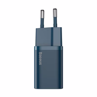 Baseus Super Si 1C greitas įkroviklis USB Type C 20 W Power Delivery mėlynas (CCSUP-B03)