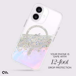 Case-Mate Karat MagSafe dėklas, skirtas iPhone 16, holografinis „Soap Bubble“
