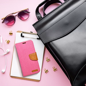 CANVAS knygos dėklas SAMSUNG A14 4G / A14 5G rožinis