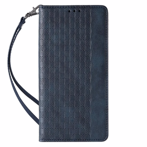 Magnetinis dirželio dėklas iPhone 12 Pro Max piniginė + mini pakabukas mėlynas