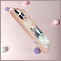 Nimmy Big Eyed Pet 2.0 katės dėklas iPhone 15 Pro Max - rožinis