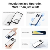 Rock Guard Series dėklas telefonui Iphone 16 skaidrus-pilkas