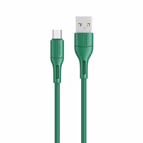 USAMS Laidas U68 MICROUSB 2A FAST CHARGE 1M žalias SJ502USB04 (US-SJ502)