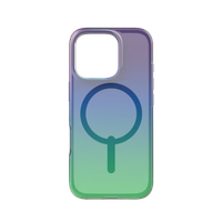 ZAGG Milan Snap dėklas telefonui su Magnetiniu iPhone 16 Pro - žalia/violetinė