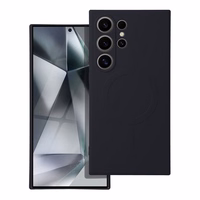 SILICONE MAG COVER dėklas telefonui suderinamas su MagSafe Samsung S24 Ultra juodas