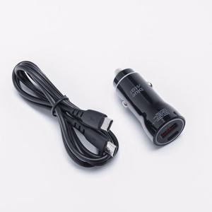 Automobilinis įkroviklis BLUE STAR 3A 25W Type C + USB A + kabelis Type C į Type C PD QC3.0 AFC PPS juodas