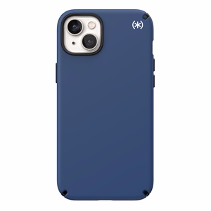 Чехол Speck Presidio2 Pro для iPhone 15 Plus / 14 Plus, с антимикробной защитой Microban, цветовая комбинация «Coastal Blue / Black / White»