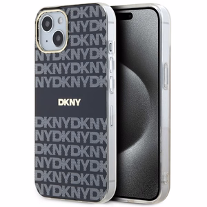 DKNY IML Mono ir juostelės Magnetinis dėklas iPhone 15 / 14 / 13 - juoda