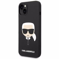 Karl Lagerfeld KLHCP14MSLKHBK iPhone 14 Plus 6.7 "kietasis dėklas juodas / juodas silikoninis Karl`s Head