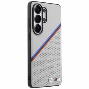 BMW Tricolor Metal Logo MagSafe Dėklas for Samsung Galaxy S26 Ultra - pilkas