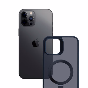 3mk Smoke dėklas telefonui Mag&Stand Apple iPhone 12 Pro Max - juodas